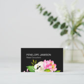 Modern Black Floral  名刺 (スタンド正面)