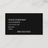 Modern Black Floral  名刺 (裏面)