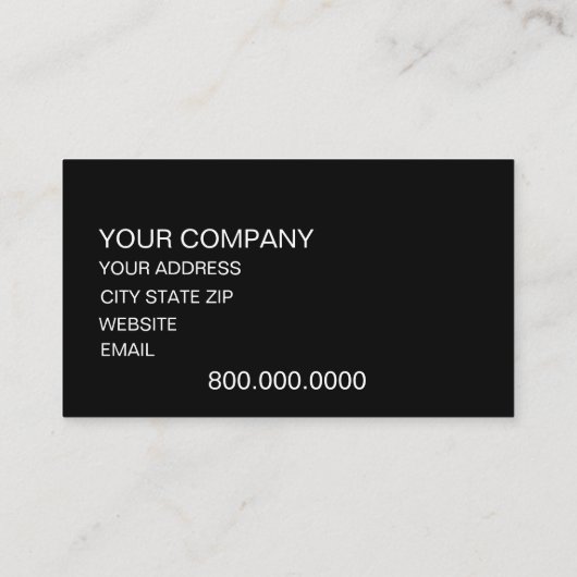 Modern Black Floral  名刺 (裏面)