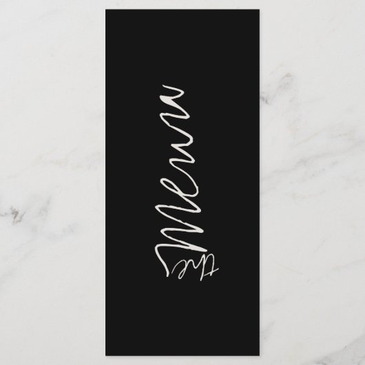 Modern Black Formal Wedding メニュー (裏面)