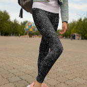 Modern Black Glitter Sparkle Leggings レギンス