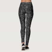 Modern Black Glitter Sparkle Leggings レギンス (裏面)
