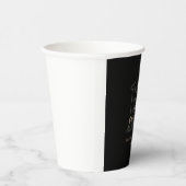 Modern Black Gold 16th Birthday Party Paper Cups 紙コップ (右)