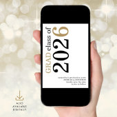 Modern Black Gold 2026. Graduation セーブザデート