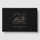 Modern Black Gold 21st Birthday ゲストブック (正面)