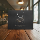 Modern Black Gold 21st Birthday ラージペーパーバッグ