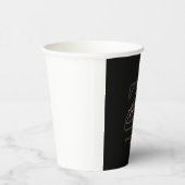 Modern Black Gold 21st Birthday Party Paper Cups 紙コップ (右)