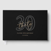 Modern Black Gold 30th Birthday ゲストブック (正面)