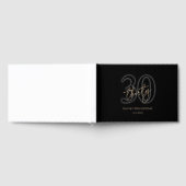 Modern Black Gold 30th Birthday ゲストブック (全面)