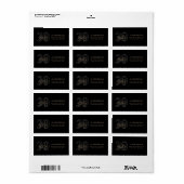 Modern Black Gold 30th Birthday Address Label ラベル (フルシート)