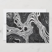 Modern Black & Gold Agate Photo 70th Birthday Invi 招待状 (裏面)