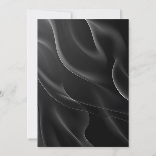 Modern black & Gold Birthday Invitation 招待状 (裏面)