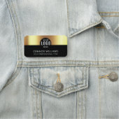 Modern Black Gold Business Logo 名札 (インサイチュ)