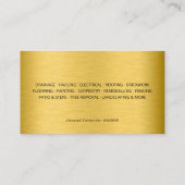 Modern Black Gold Construction Building 名刺 (裏面)