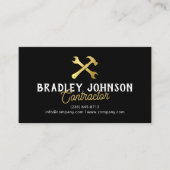 Modern Black Gold Construction Building 名刺 (正面)