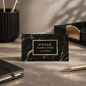 Modern Black Gold Consultant Professional 名刺