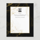 Modern Black Gold Glitter Wedding チラシ (裏面)