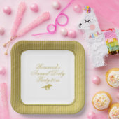 Modern Black & Gold Horse Race Derby Equestrian ペーパープレート (パーティー)