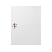 Modern black gold monogram name notepad ノートパッド (回転)