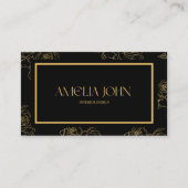 Modern Black Gold Professional Business Card 名刺 (正面)