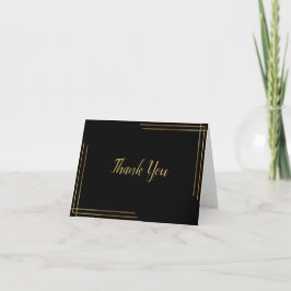 Modern Black & Gold Thank You Card | Milestone サンキューカード