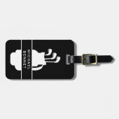 Modern Black Golf Sport ラゲッジタグ (正面横)