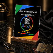 Modern Black Google Review QR Code アクリルサイン