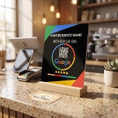 Modern Black Google Review QR Code アクリルサイン