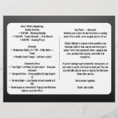 Modern Black Gradient Church Bulletin  チラシ (裏面)