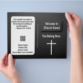 Modern Black Gradient Church Bulletin  チラシ (手)