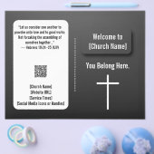 Modern Black Gradient Church Bulletin  チラシ (シングル)
