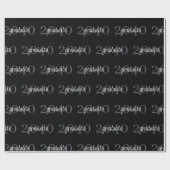 Modern Black Graduation Year Custom Gift ラッピングペーパー (フラット)