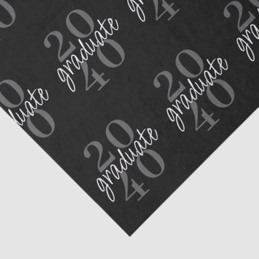 Modern Black Graduation Year Custom Gift 薄葉紙 (詳細)