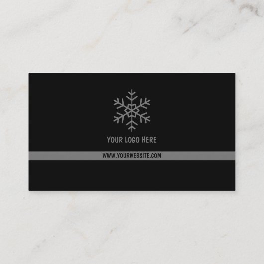 Modern Black Gray Minimal Business Card Template 名刺 (裏面)