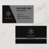 Modern Black Gray Minimal Business Card Template 名刺 (正面/裏面)