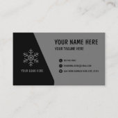 Modern Black Gray Minimal Business Card Template 名刺 (正面)