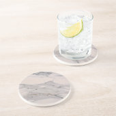 Modern black gray pink marble pattern  コースター (側面)