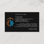 Modern Black Heating Cooling Experts HVAC 名刺 (裏面)