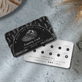 Modern Black Homemade Bakery Loyalty Card 名刺