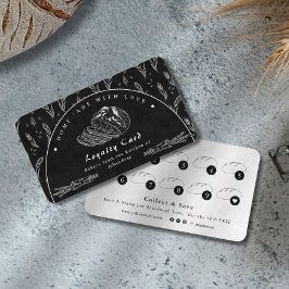Modern Black Homemade Bakery Loyalty Card 名刺