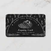 Modern Black Homemade Bakery Loyalty Card 名刺 (正面)
