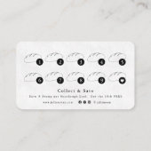Modern Black Homemade Bakery Loyalty Card 名刺 (裏面)