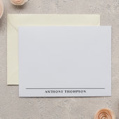 Modern Black Line Stationery ノートカード