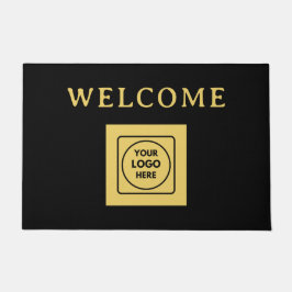 Modern Black Logo Business doormat ドアマット