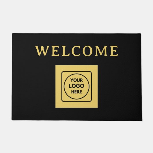 Modern Black Logo Business doormat ドアマット (正面)