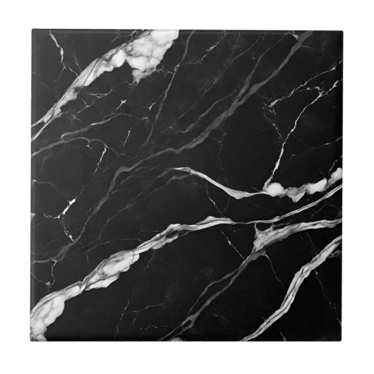 Modern Black Marble Pattern タイル (正面)
