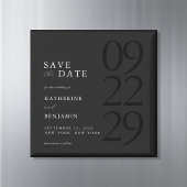 Modern Black Minimalist Wedding マグネット