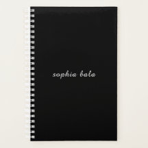 Modern Black Monogram Name Design