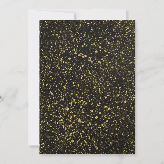 Modern Black New Year’s Eve Party Invitation (裏面)