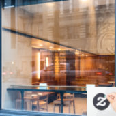 Modern Black Opening Hours Business Window Cling ウィンドウサイン (カフェ窓)